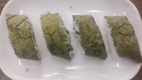 琼海杂粮——脆皮斑斓椰丝卷制作过程
