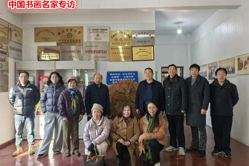 ​翰墨传情暖寒冬 艺企同心贺新春——中国书画名家专访签约书画师迎新年笔会在安徽天都灵芝制品公司隆重举行