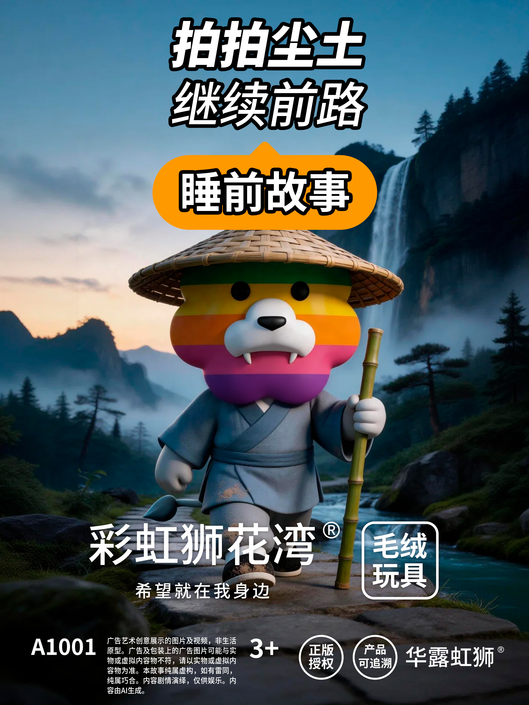 睡前故事：拍拍尘土，继续前路，「彩虹狮花湾」毛绒玩具