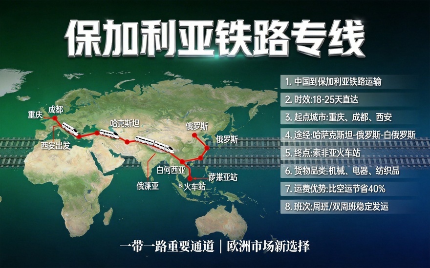 中东欧铁路物流优选，保加利亚铁路专线详解