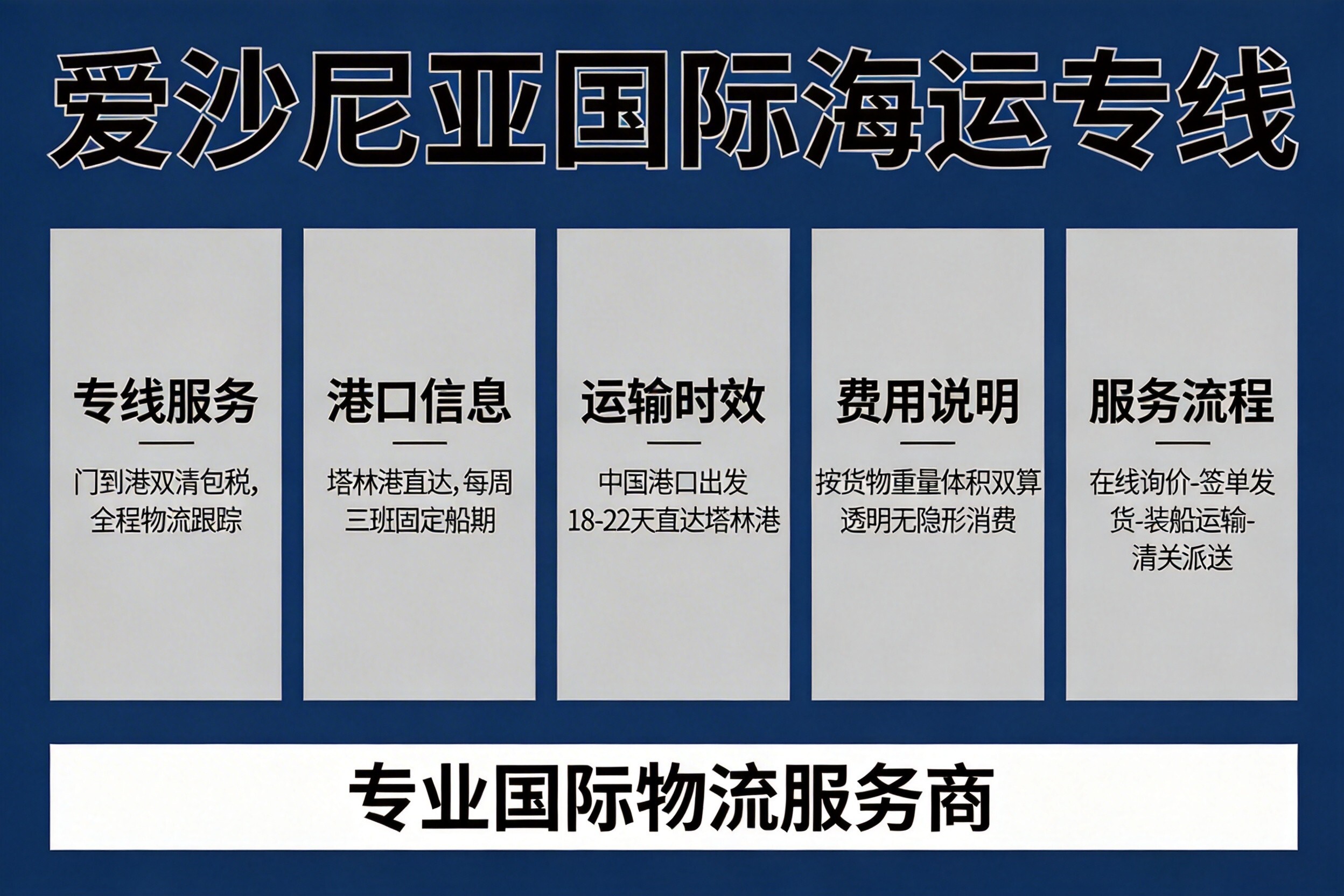 中东欧物流优选，爱沙尼亚国际海运专线详解