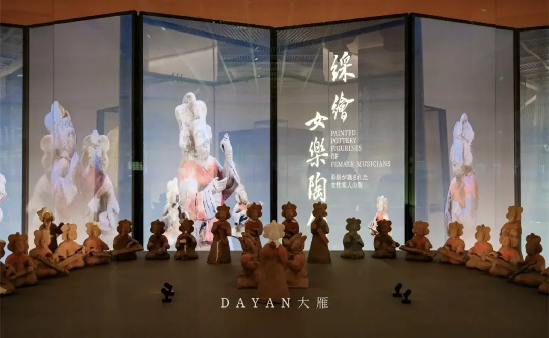 △彩绘陶女乐俑。（摄影/大雁）