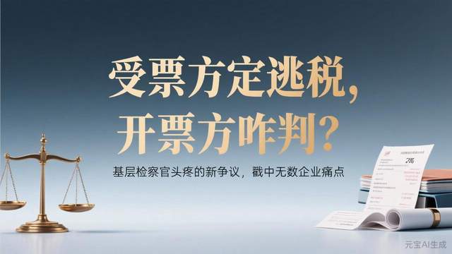 接受虚开专票定逃税，开票方咋判？办案人员犯难的新争议，戳中无数企业痛点