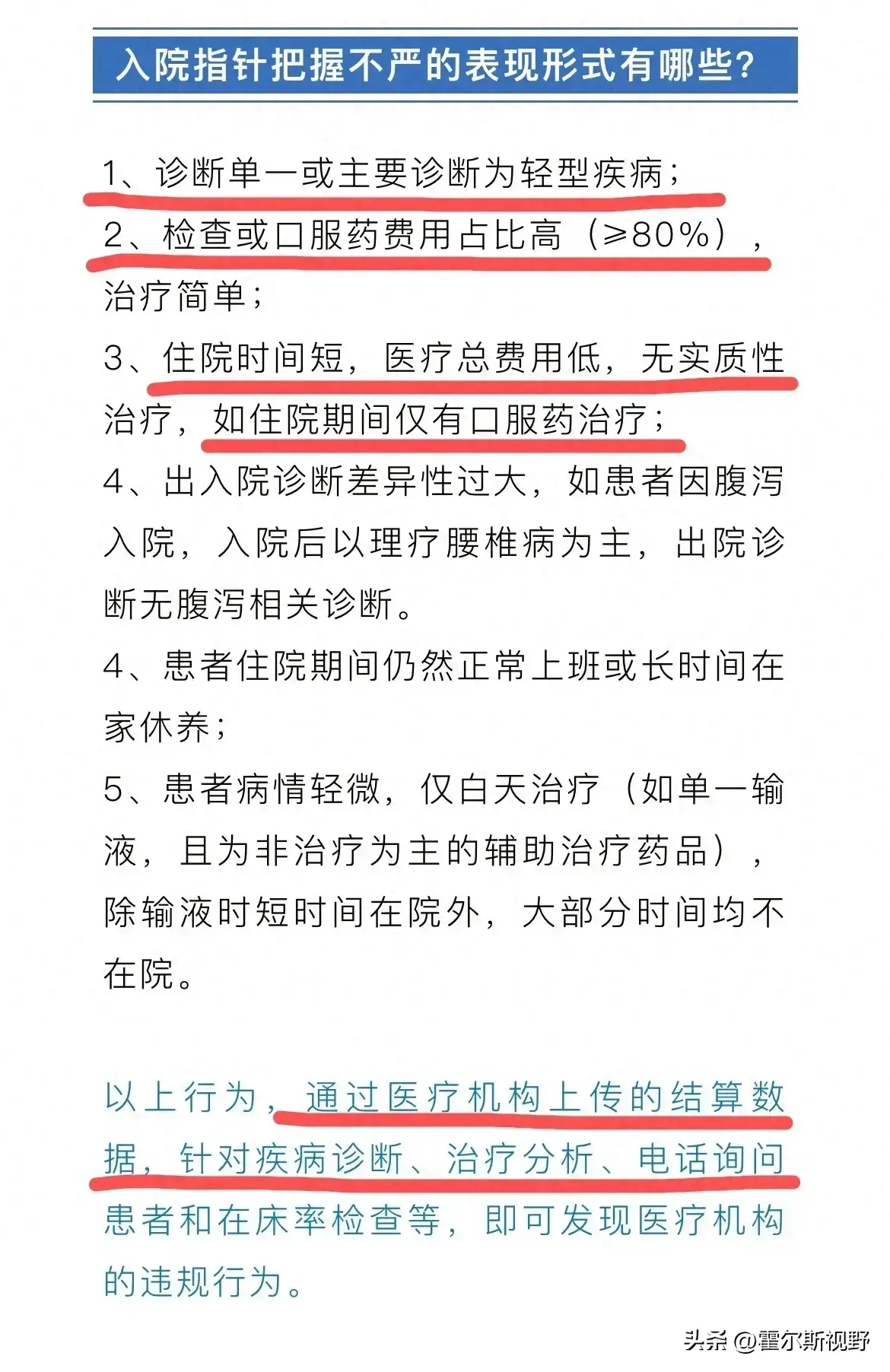医保监管风暴中的医院转型：如何避免“低指征入院”陷阱