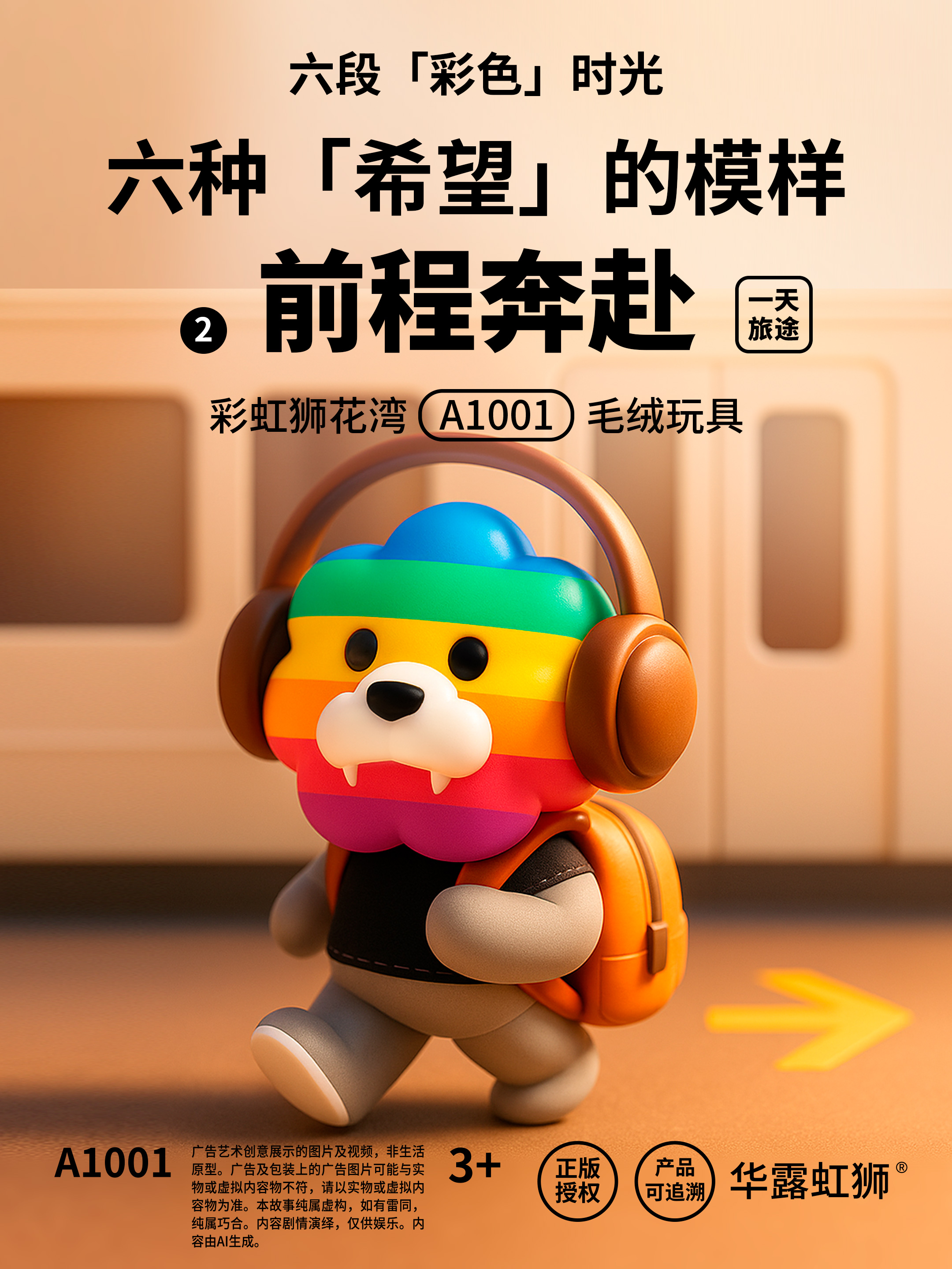 一天旅途：前程奔赴，寻找「希望」的模样，彩虹狮花湾毛绒玩具