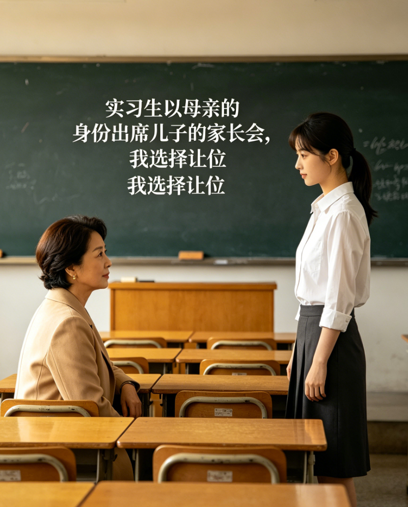 实习生以母亲的身份出席儿子的家长会，我选择让位