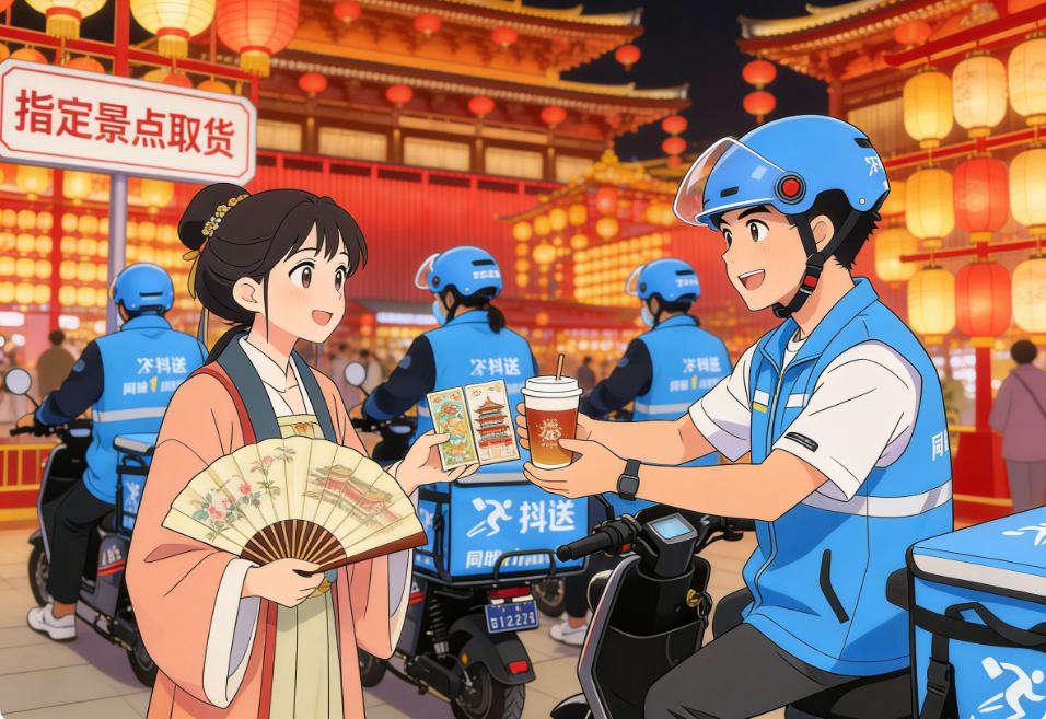 春日便民生活出圈，抖送同城配送点亮同城烟火气