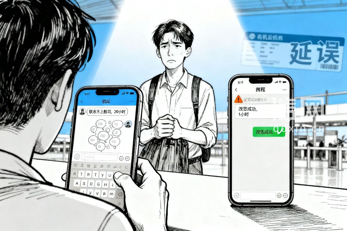 想改签航班，携程20小时“联系不上航司” 旅客自行联系1小时就改签成功