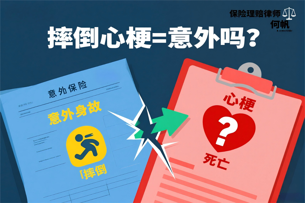 买了意外险却遭拒赔，摔倒后心梗死亡到底算不算“意外”？
