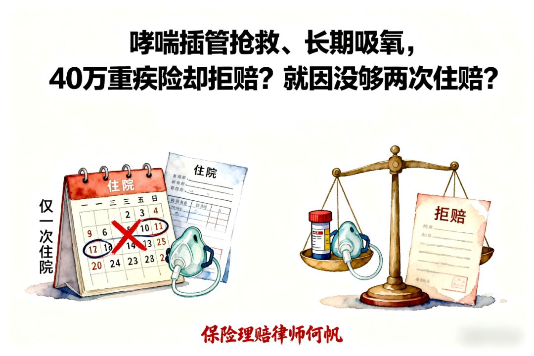 保险拒赔律师何帆：重疾险拒赔“严重哮喘”怎么办？