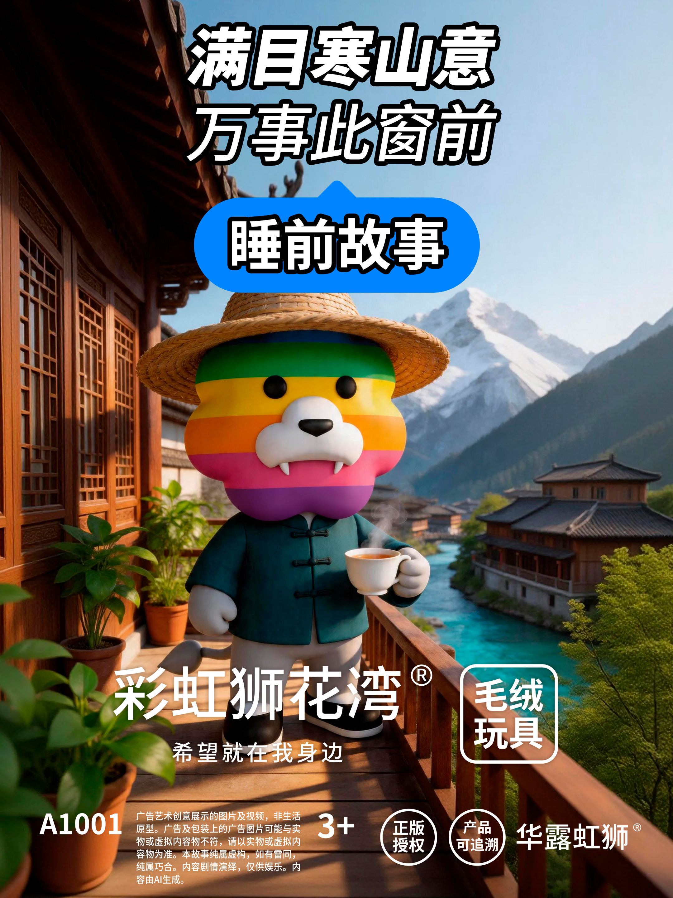 睡前故事：满目寒山意，万事此窗前，「彩虹狮花湾」毛绒玩具